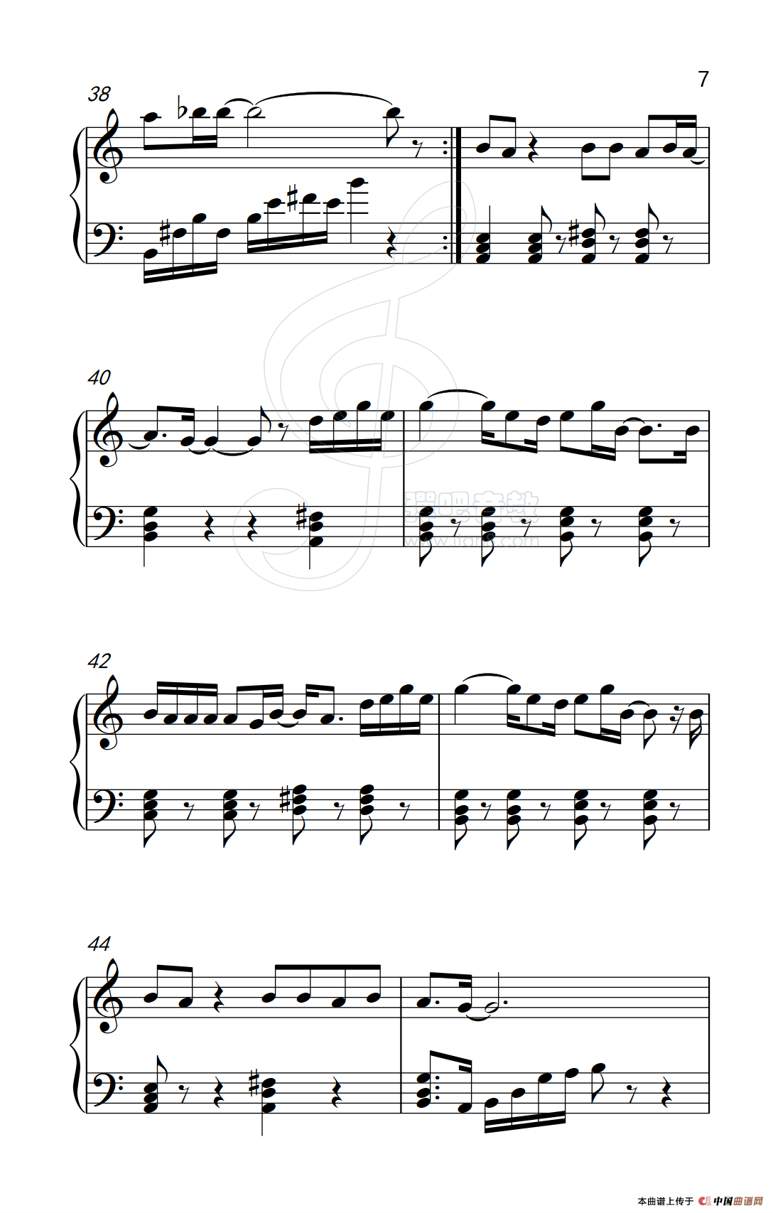 吻别（《弹吧音教》制谱版）