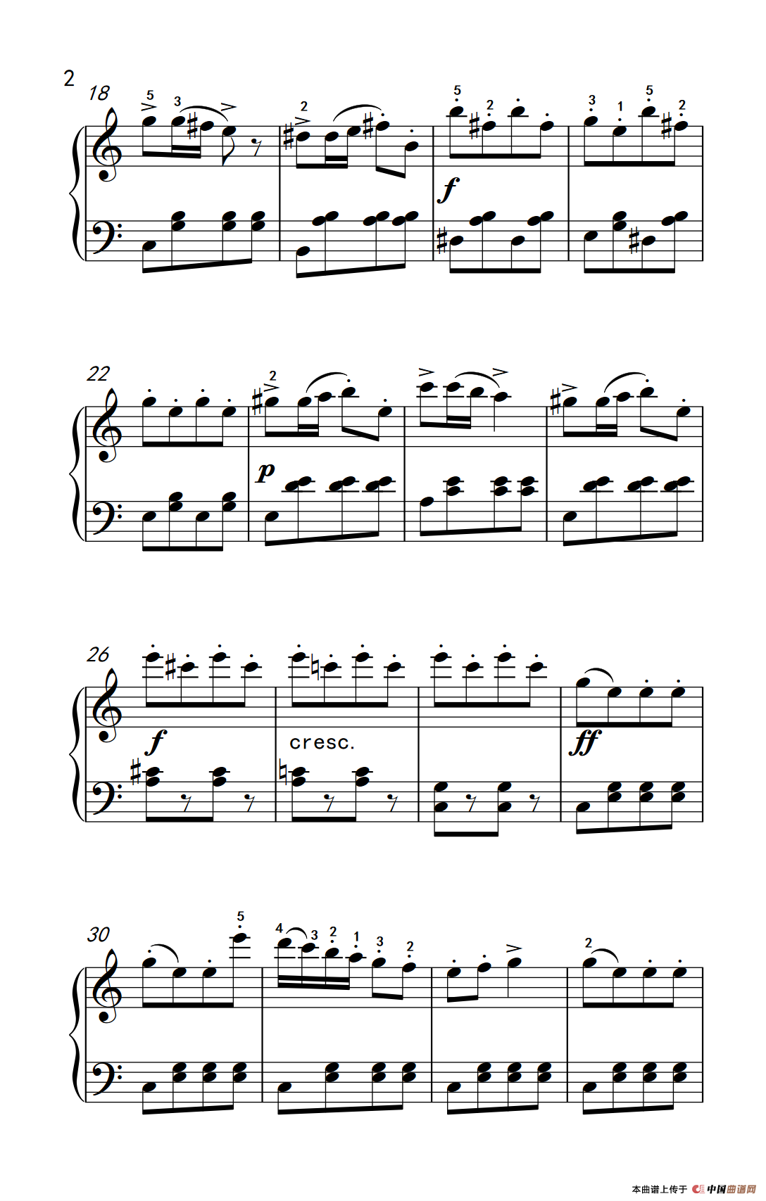 土耳其进行曲（老年大学 钢琴教程 2）