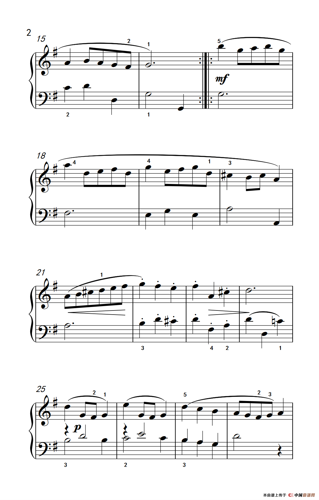 小步舞曲（二）（老年大学 钢琴教程 2）