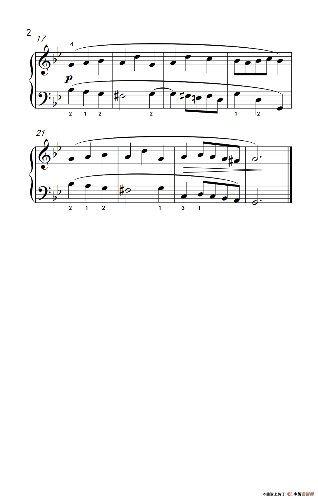 小步舞曲（一）（老年大学 钢琴教程 2）