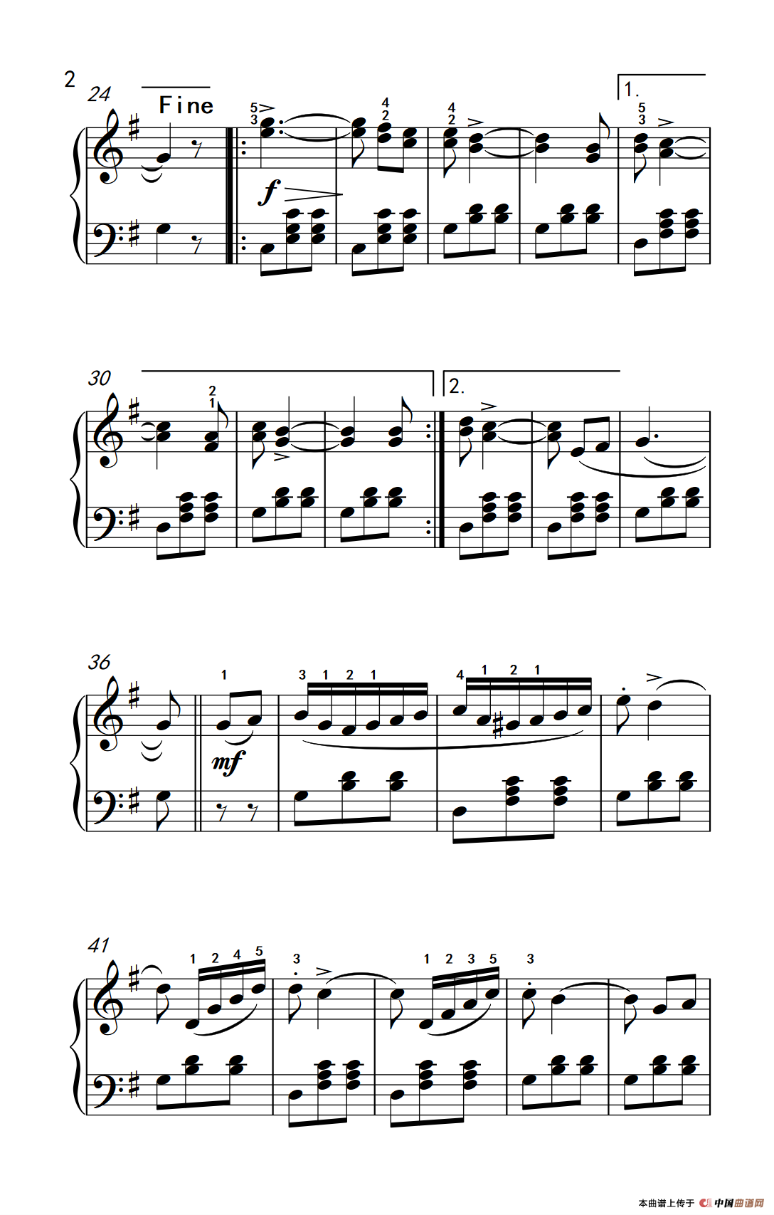 星光圆舞曲（老年大学 钢琴教程 2）