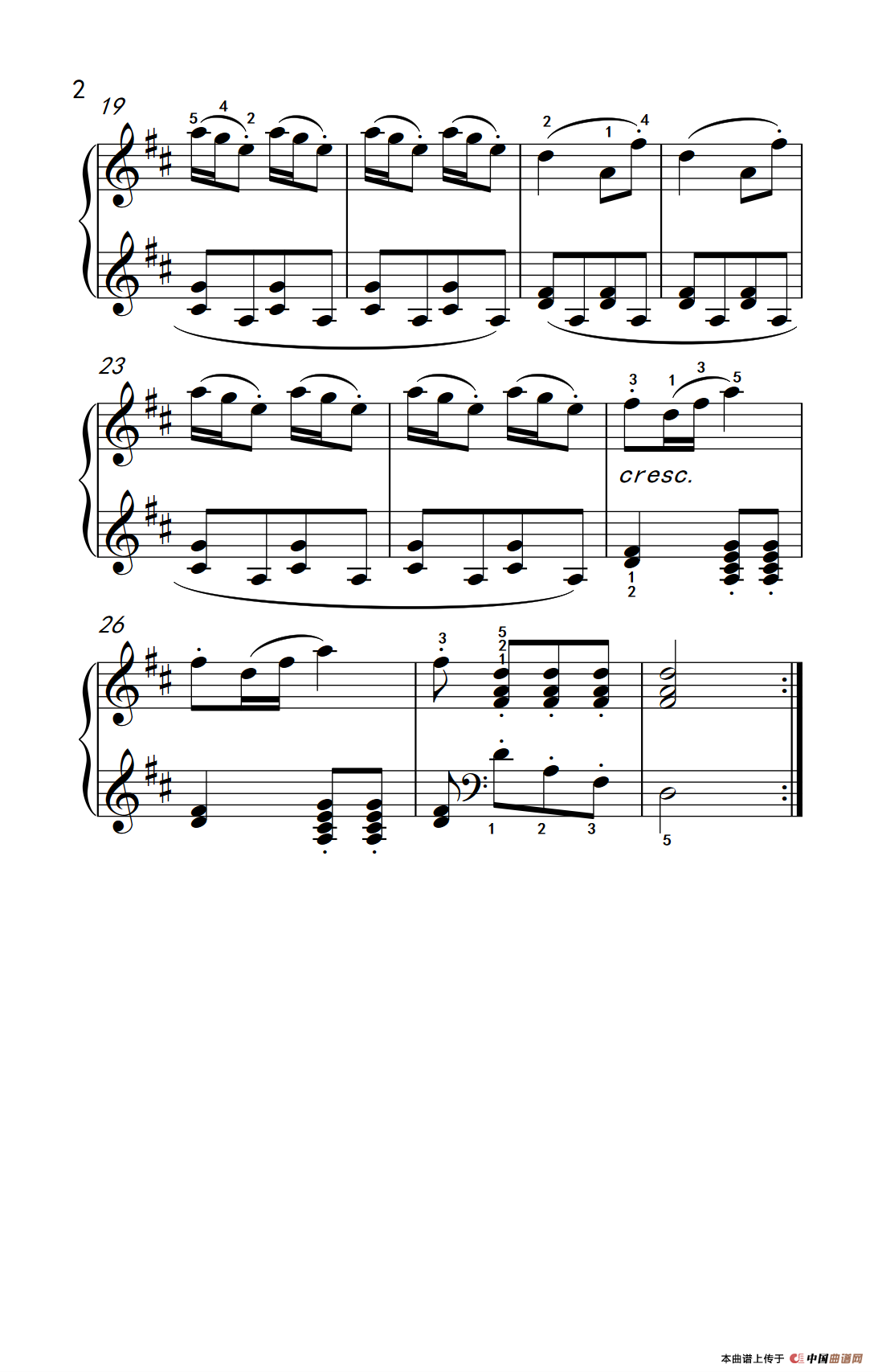 猎人们的合唱（老年大学 钢琴教程 2）