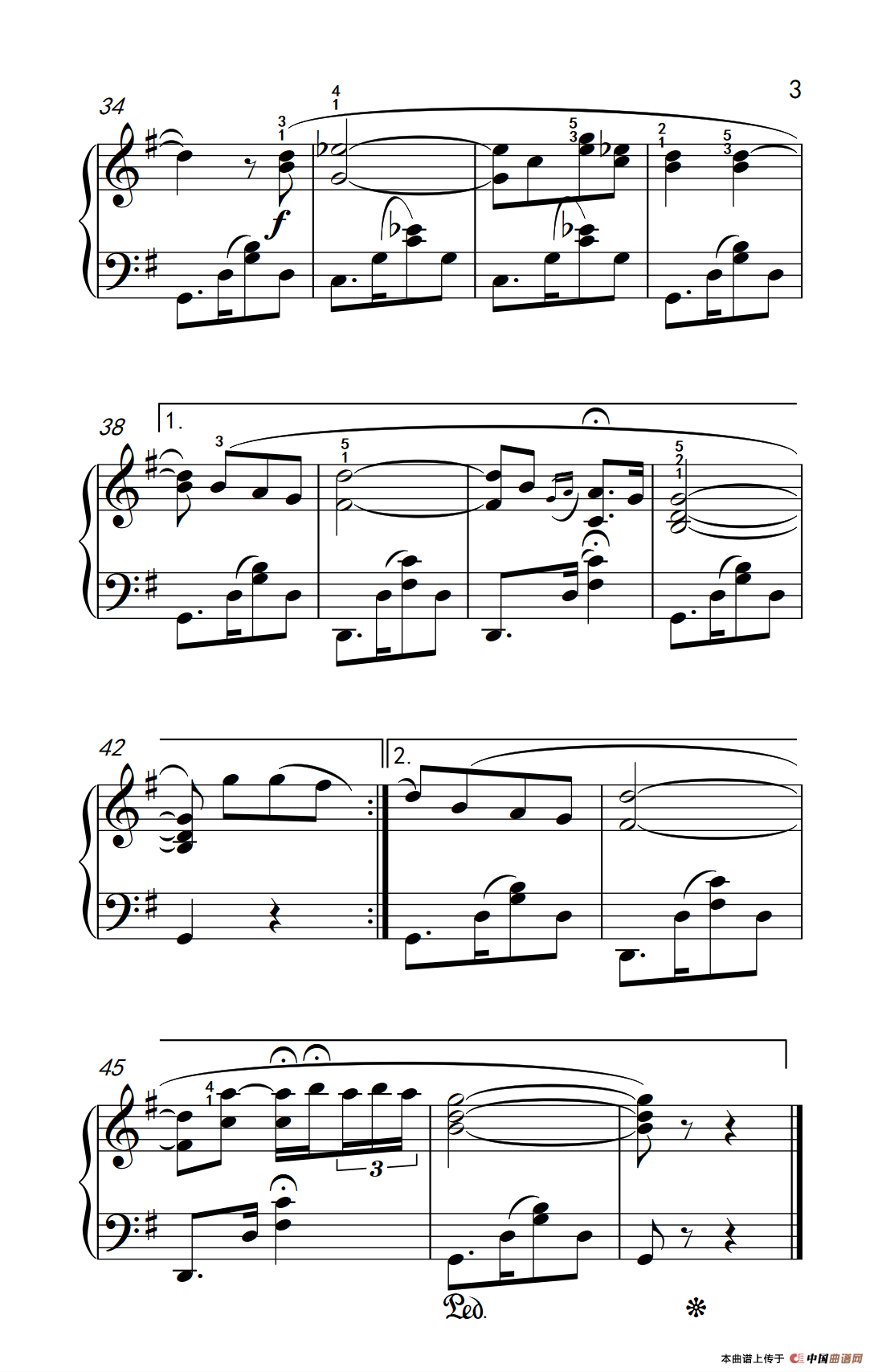 哦！我的太阳（老年大学 钢琴教程 3）