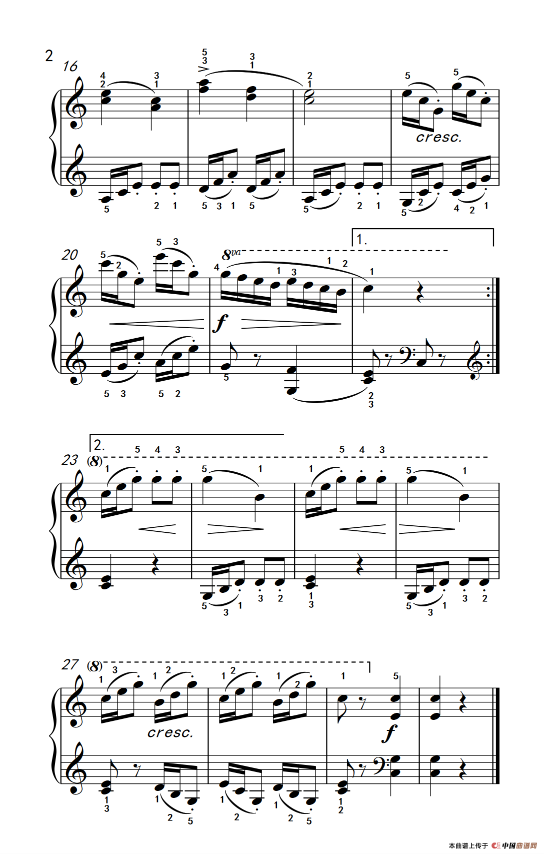 鹡鸽（老年大学 钢琴教程 3）