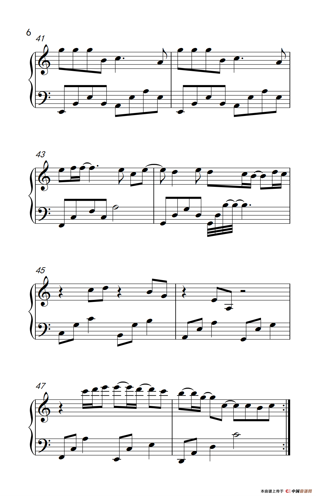 爱转角（《弹吧音教》制谱）