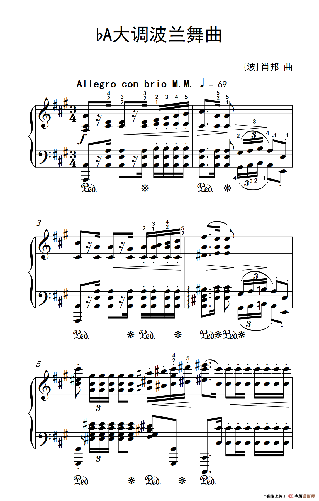 bA大调波兰舞曲