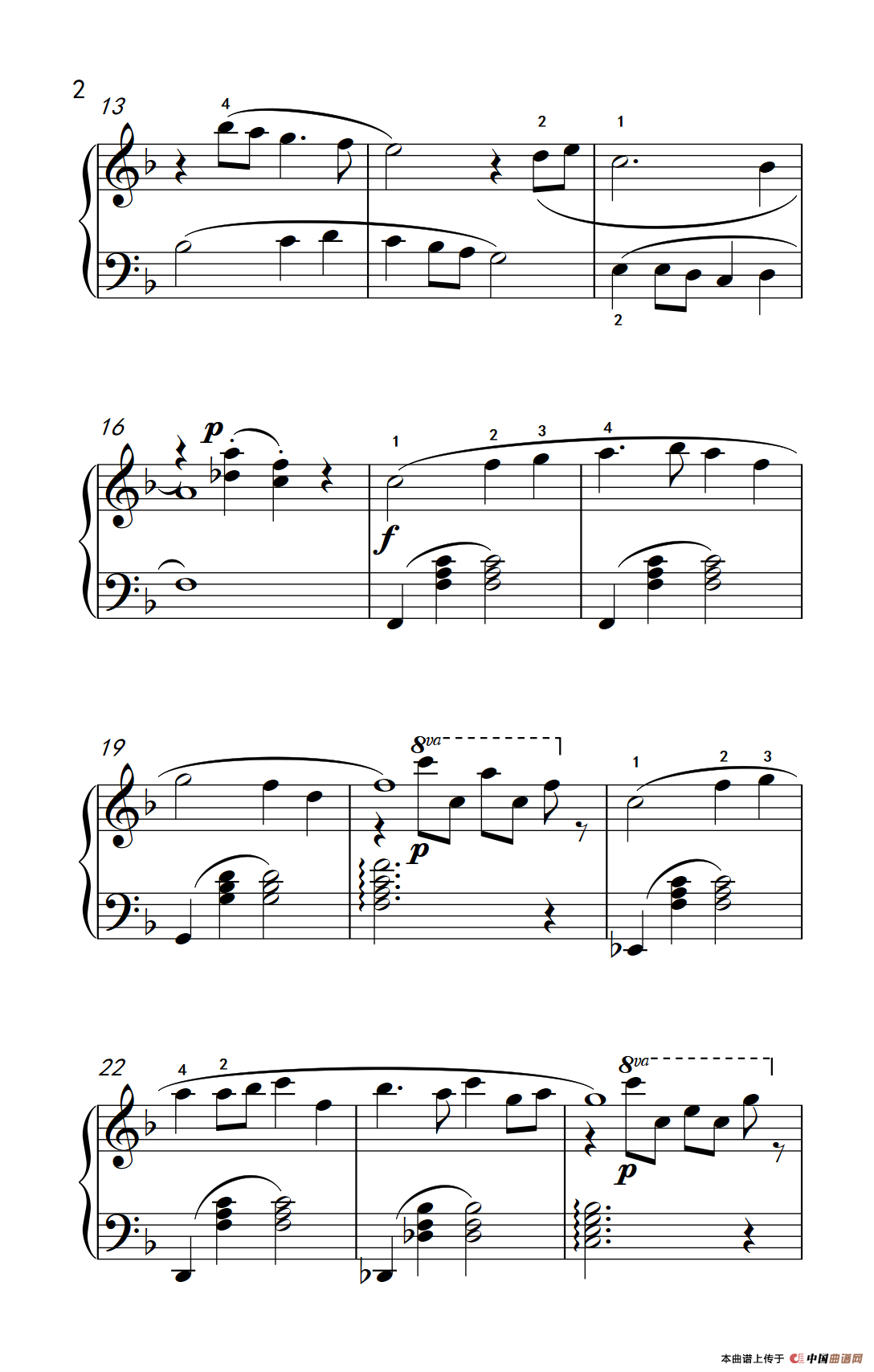 玫瑰经（约翰·汤普森 成人钢琴教程 第三册）