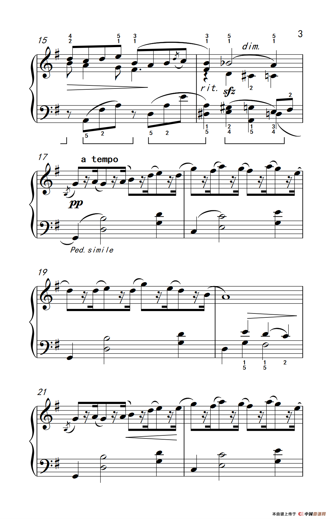 幽默曲（约翰·汤普森 成人钢琴教程 第三册）