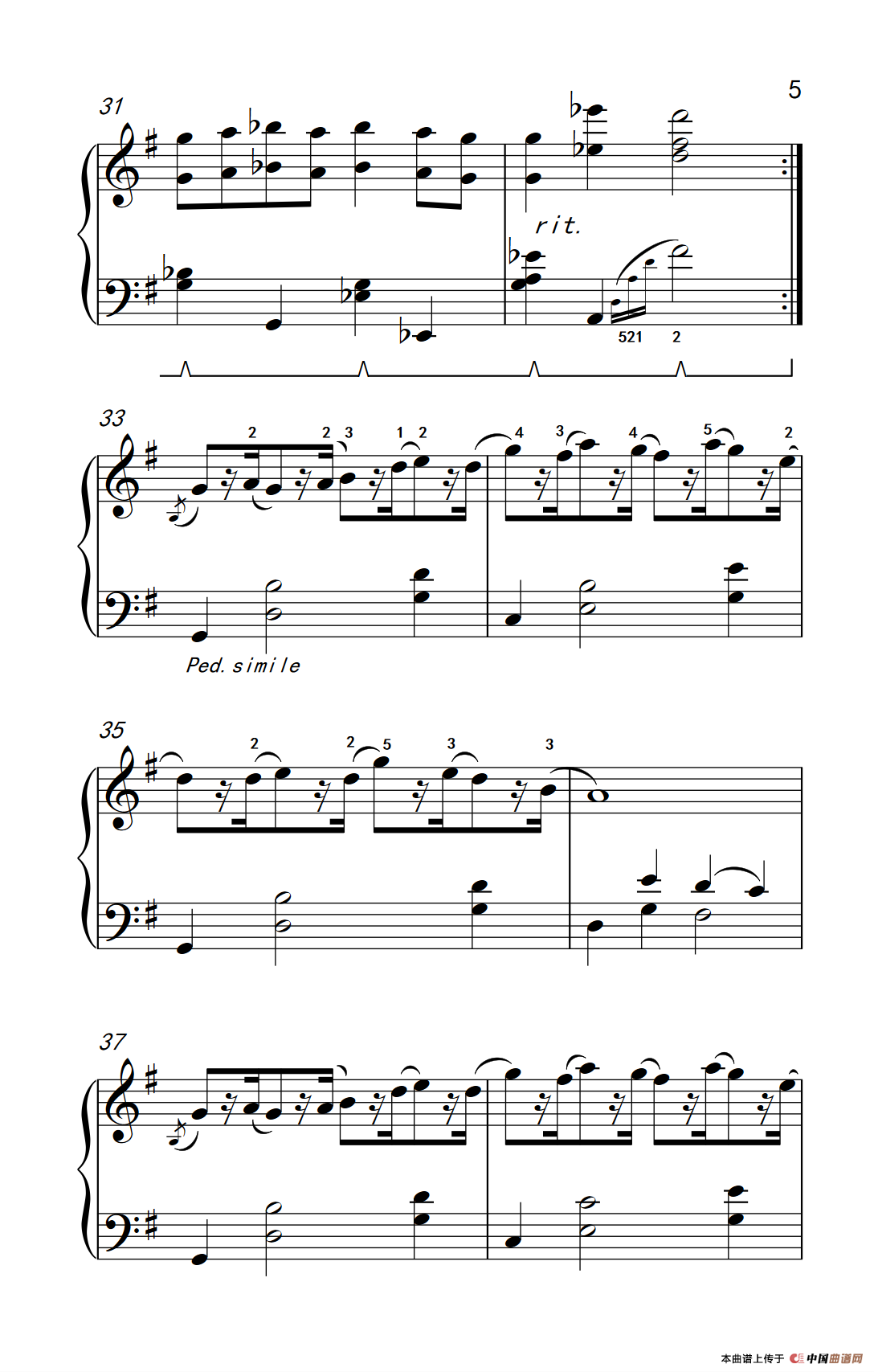 幽默曲（约翰·汤普森 成人钢琴教程 第三册）