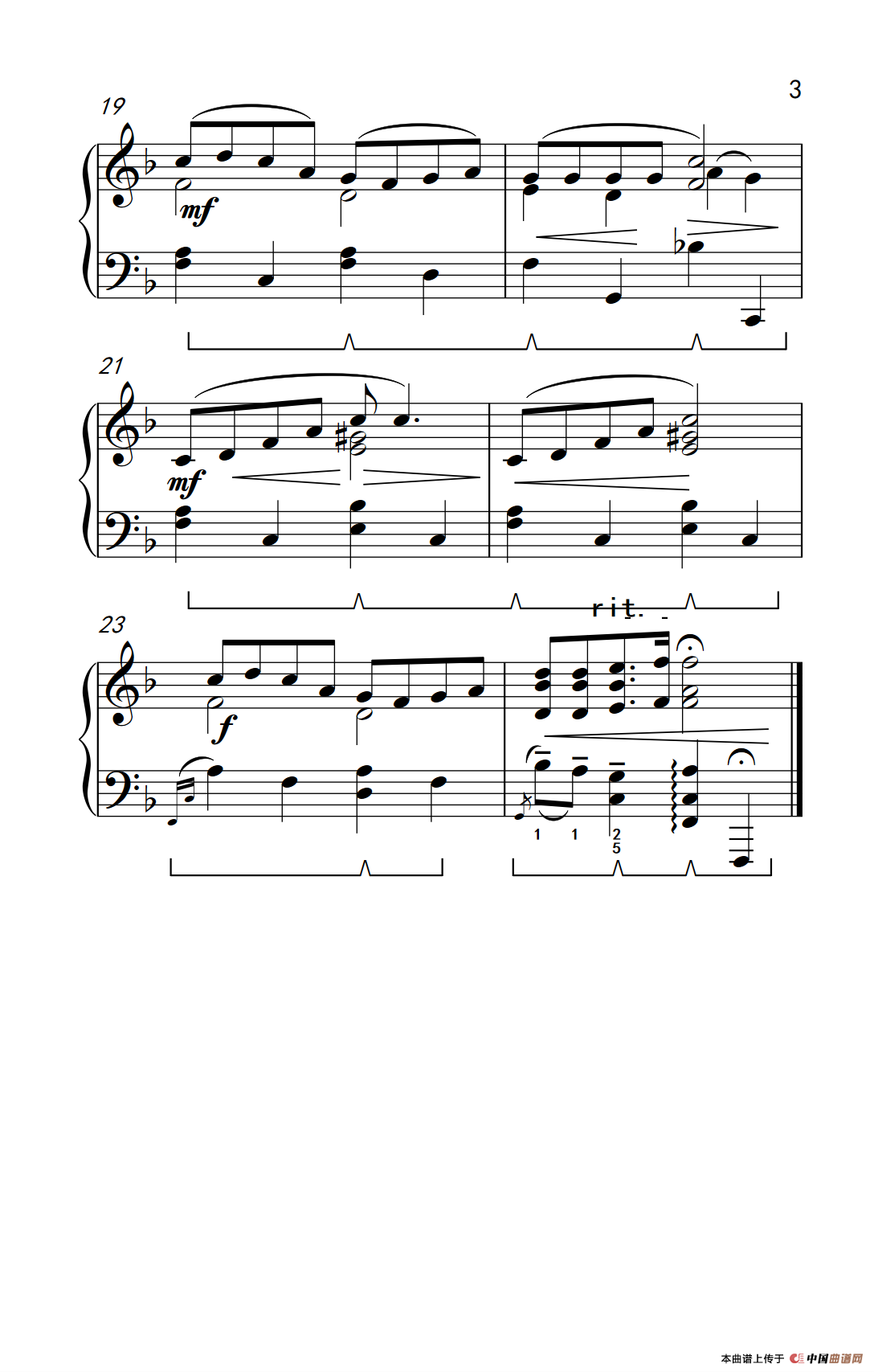 深红的玫瑰（约翰·汤普森 成人钢琴教程 第三册）