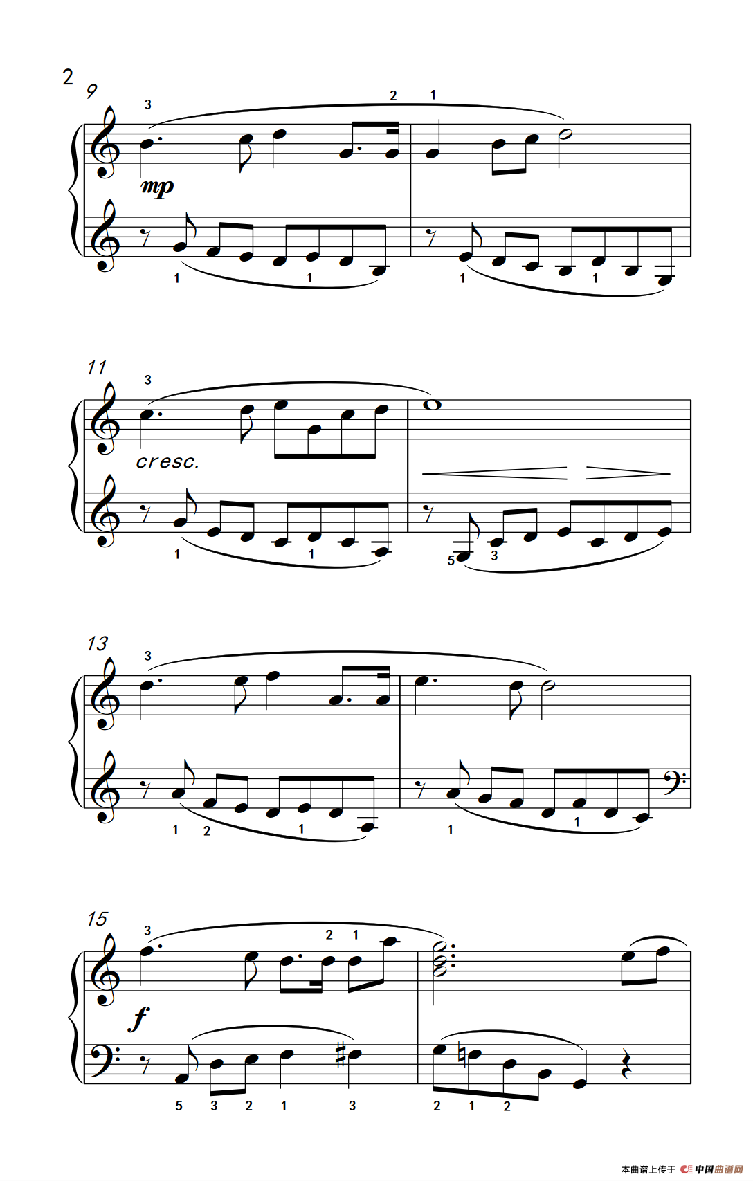 长江之歌（约翰·汤普森 成人钢琴教程 第三册）