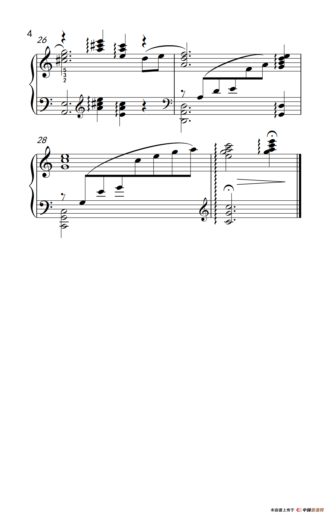 长江之歌（约翰·汤普森 成人钢琴教程 第三册）