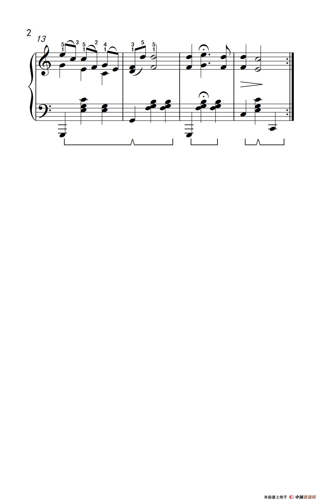 桑塔·露琪亚（约翰·汤普森 成人钢琴教程 第三册）