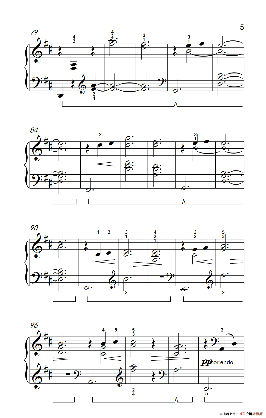 月光（约翰·汤普森 成人钢琴教程 第三册）