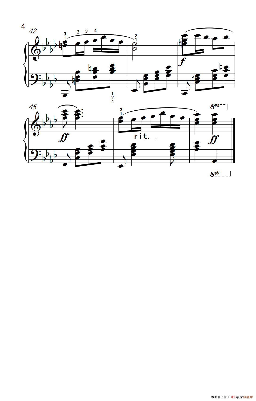 月牙下的诉说（约翰·汤普森 成人钢琴教程 第三册）