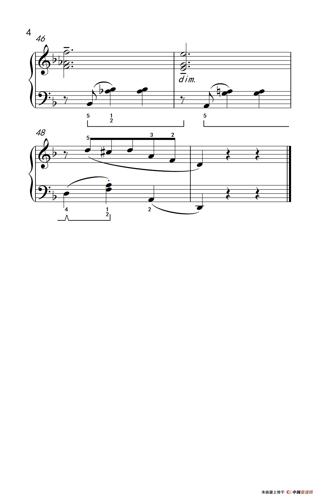 陶乐瑞丝（约翰·汤普森 成人钢琴教程 第三册）