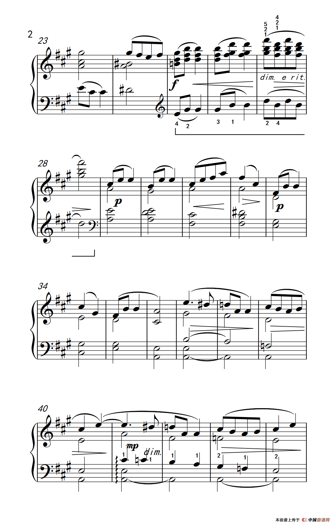 致野玫瑰（约翰·汤普森 成人钢琴教程 第三册）