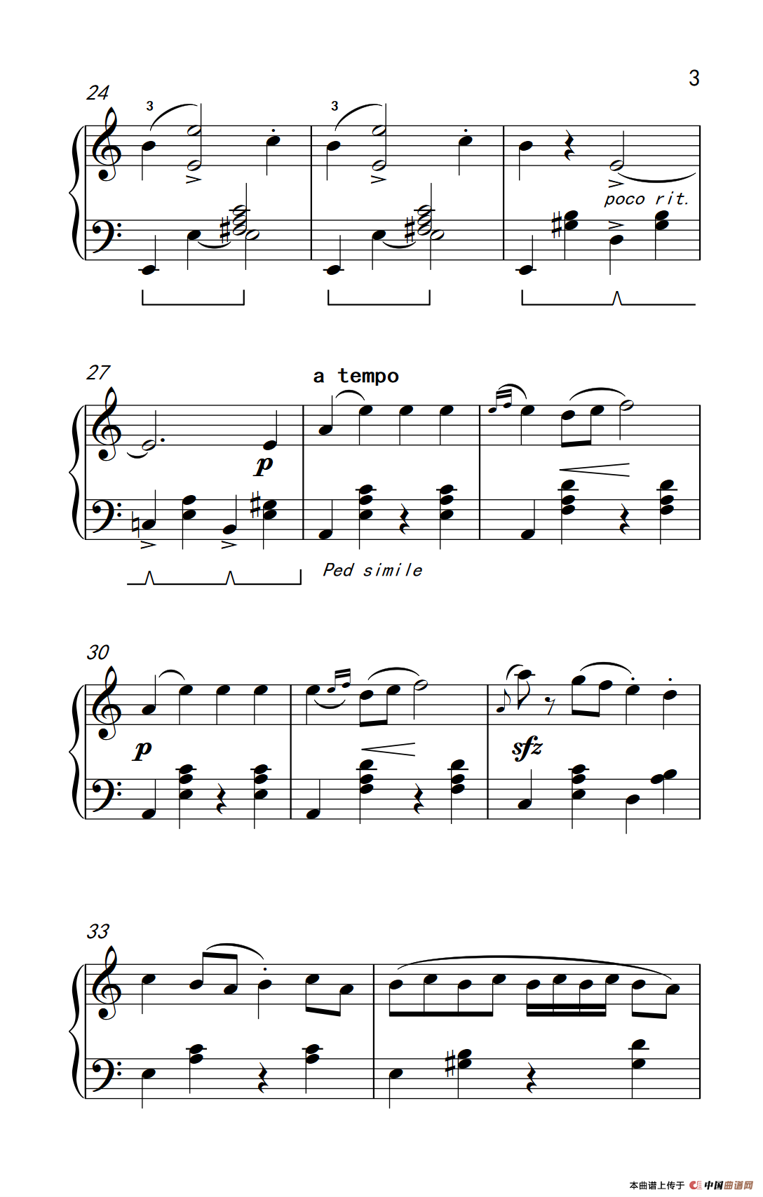 金婚曲（约翰·汤普森 成人钢琴教程 第三册）