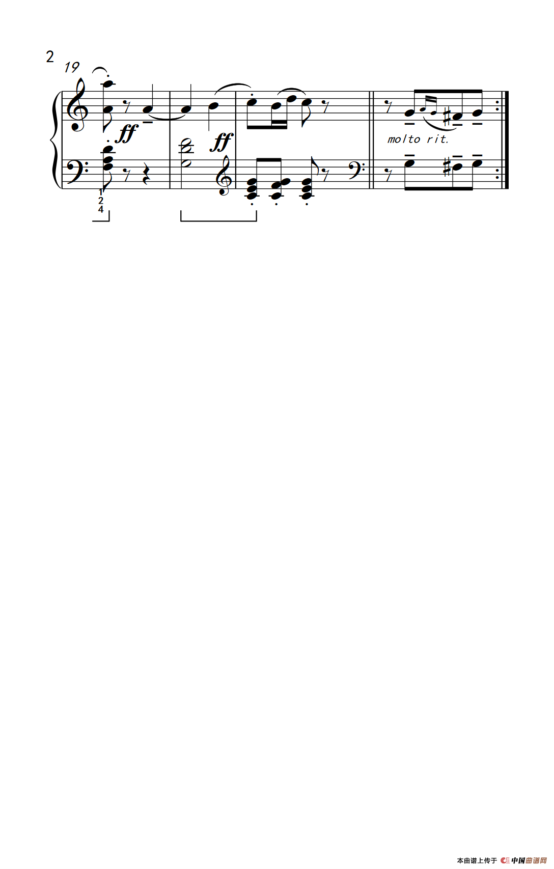 匈牙利舞曲（约翰·汤普森 成人钢琴教程 第三册）