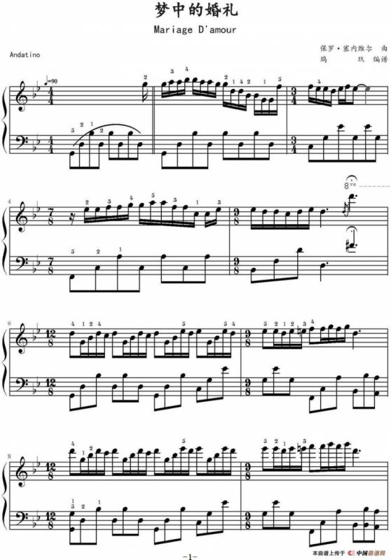 梦中的婚礼（鸠玖编谱版）