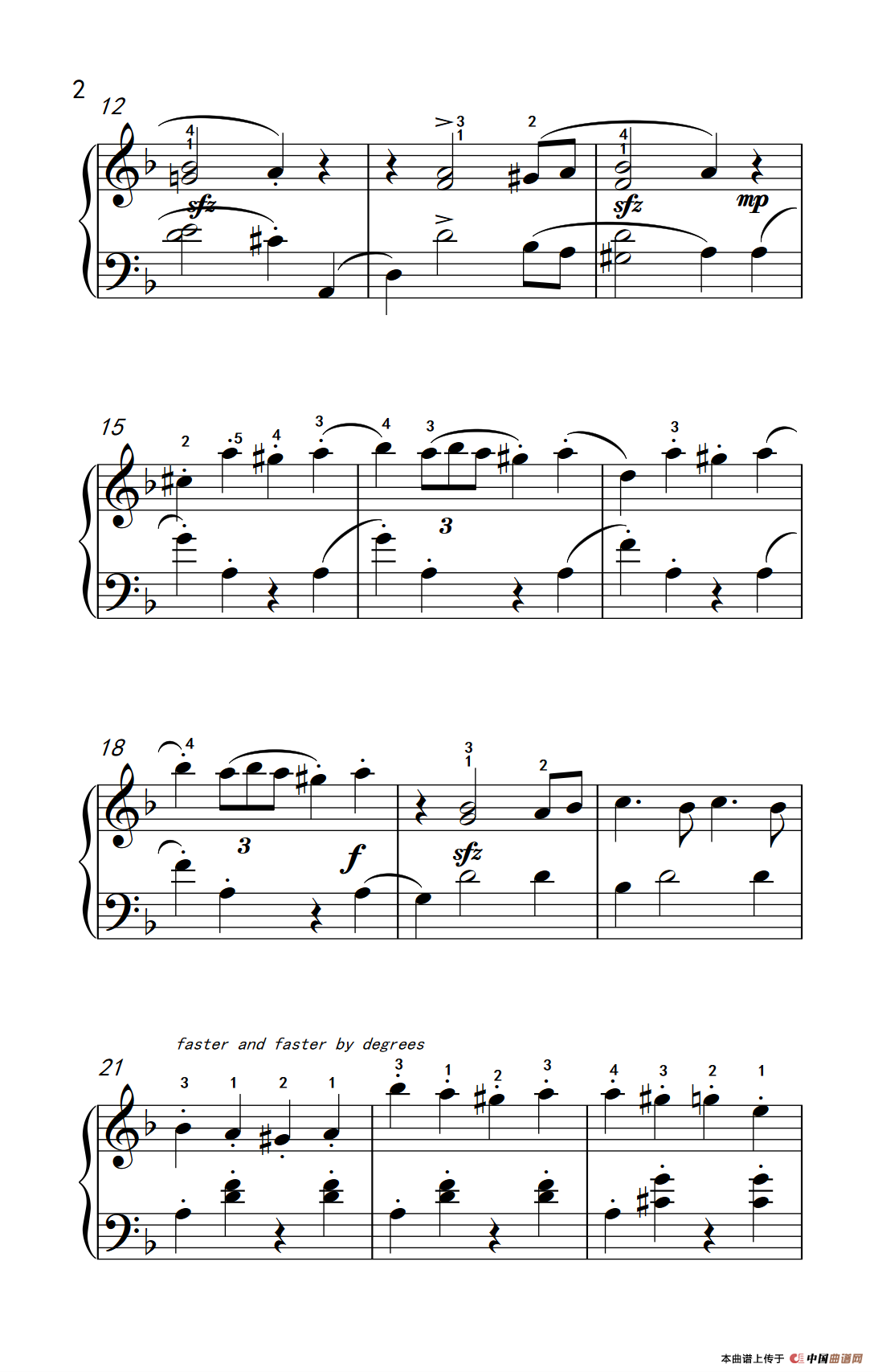 吉他二重奏（约翰·汤普森 成人钢琴教程 第二册）