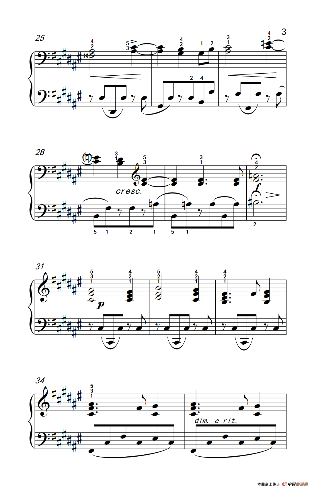 浪漫曲（约翰·汤普森 成人钢琴教程 第二册）