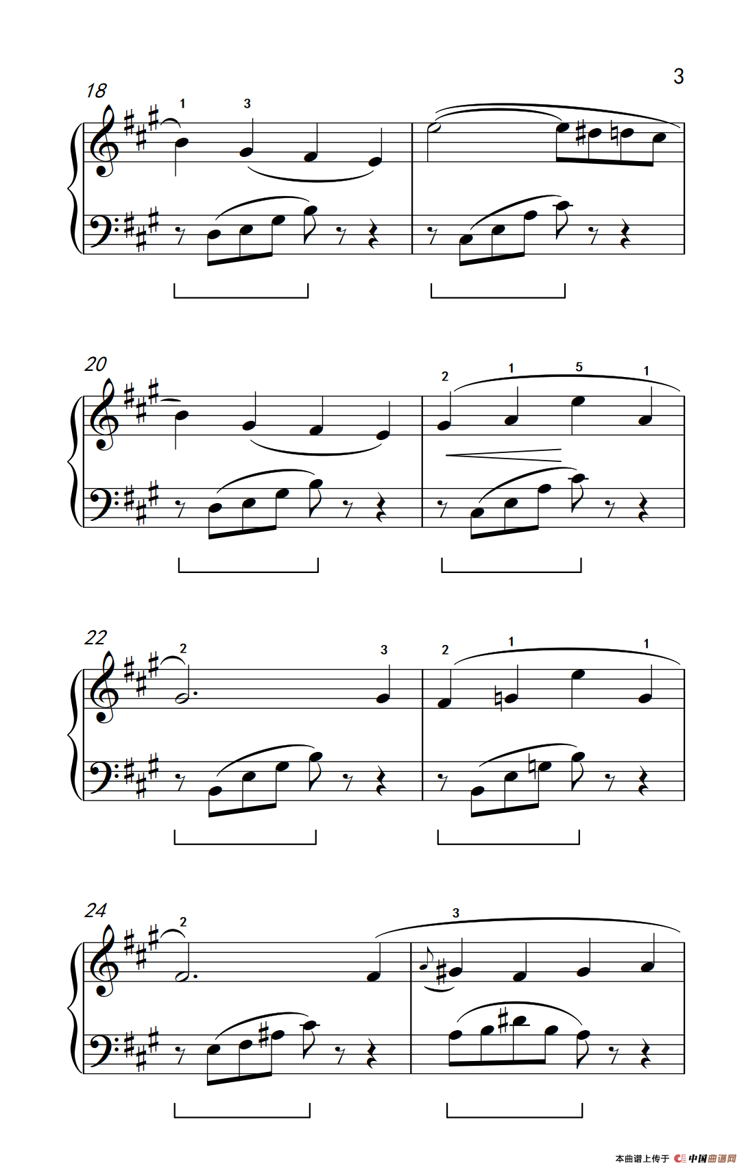 春之歌（约翰·汤普森 成人钢琴教程 第二册）