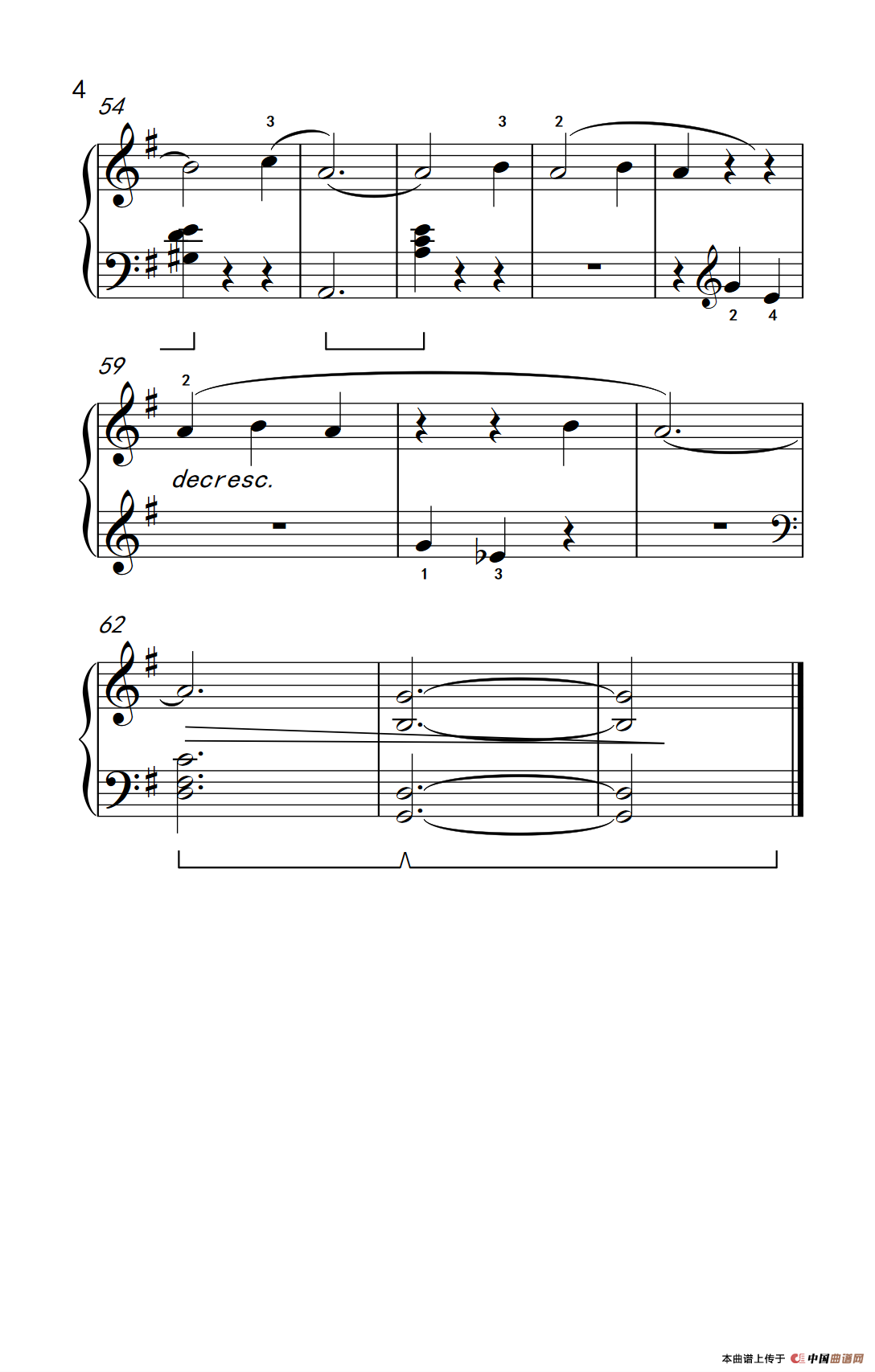 水仙之舞 简化版（约翰·汤普森 成人钢琴教程 第二册）