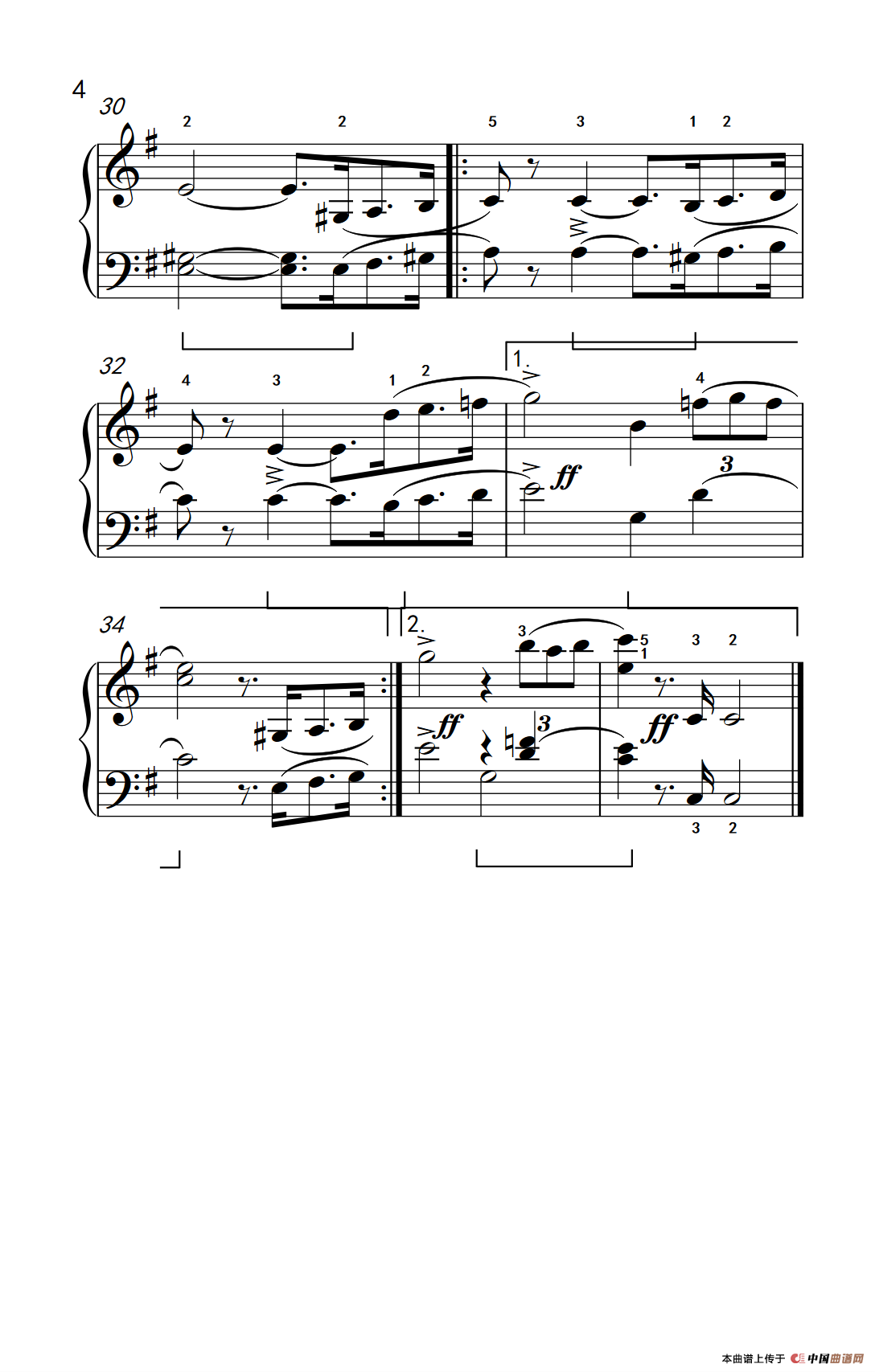 铁匠合唱曲（约翰·汤普森 成人钢琴教程 第二册）