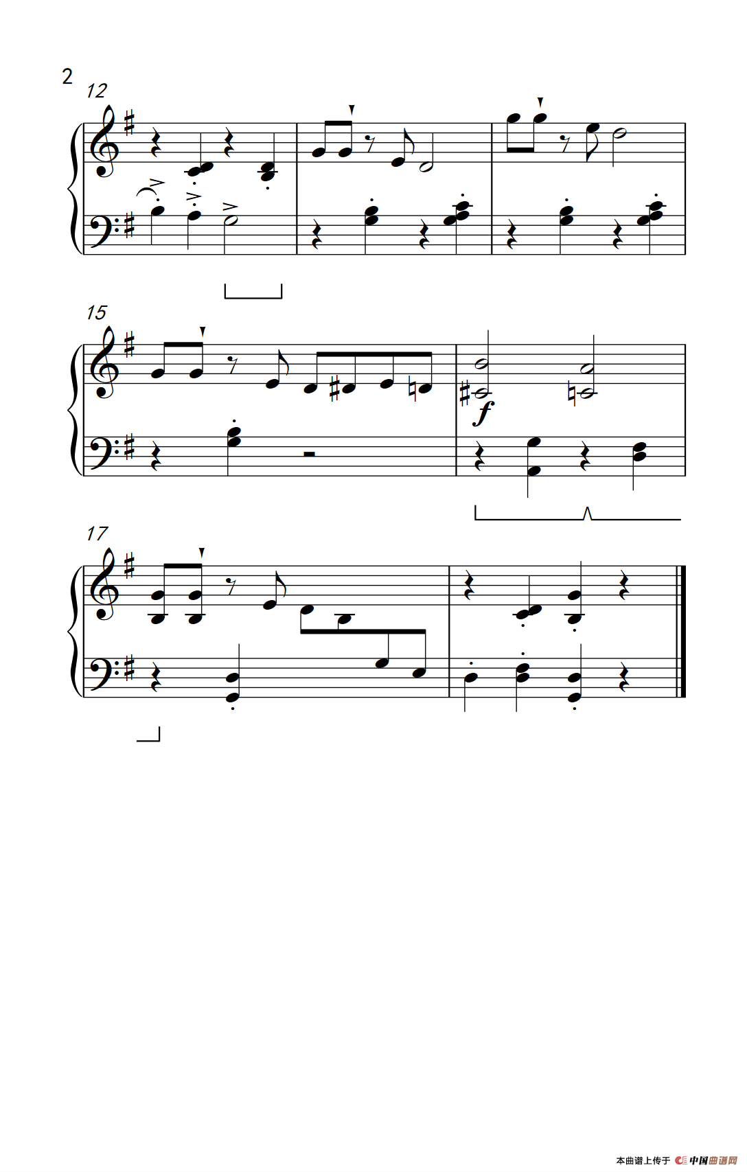 黄油面包（约翰·汤普森 成人钢琴教程 第二册）