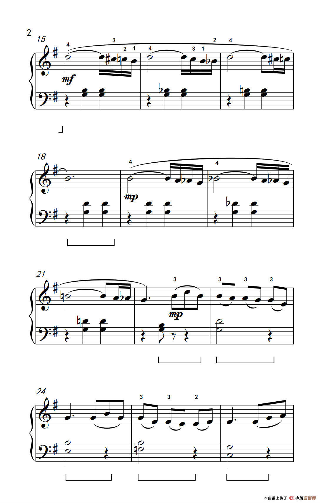 印度之歌 选自歌剧《萨特阔》（约翰·汤普森 成人钢琴教程 第二册）