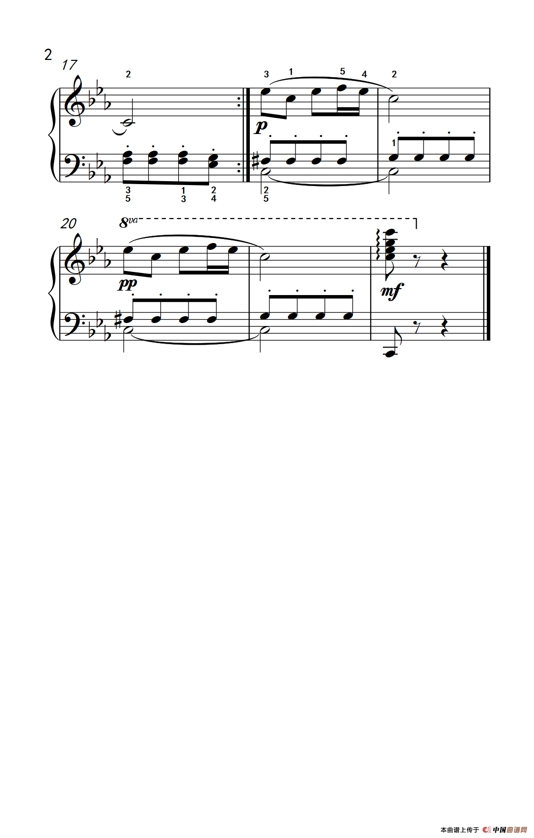 采茶扑蝶（约翰·汤普森 成人钢琴教程 第二册）