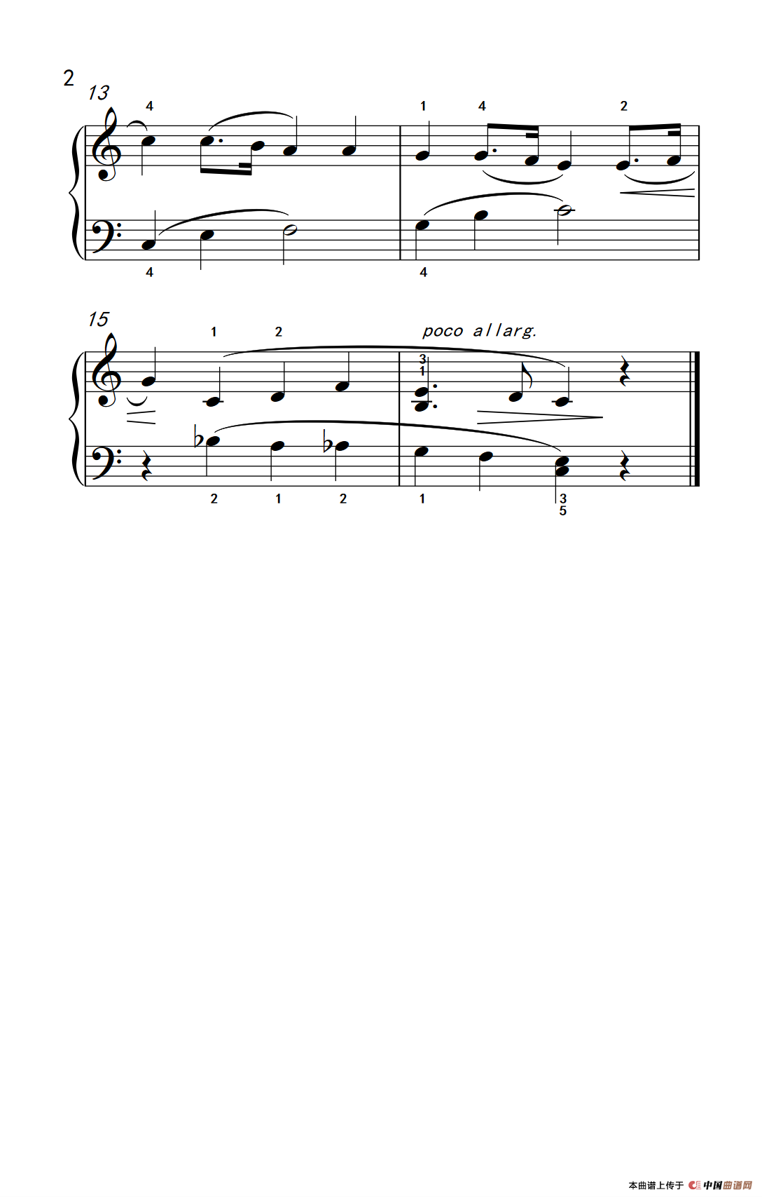 乡村舞曲（约翰·汤普森 成人钢琴教程 第二册）