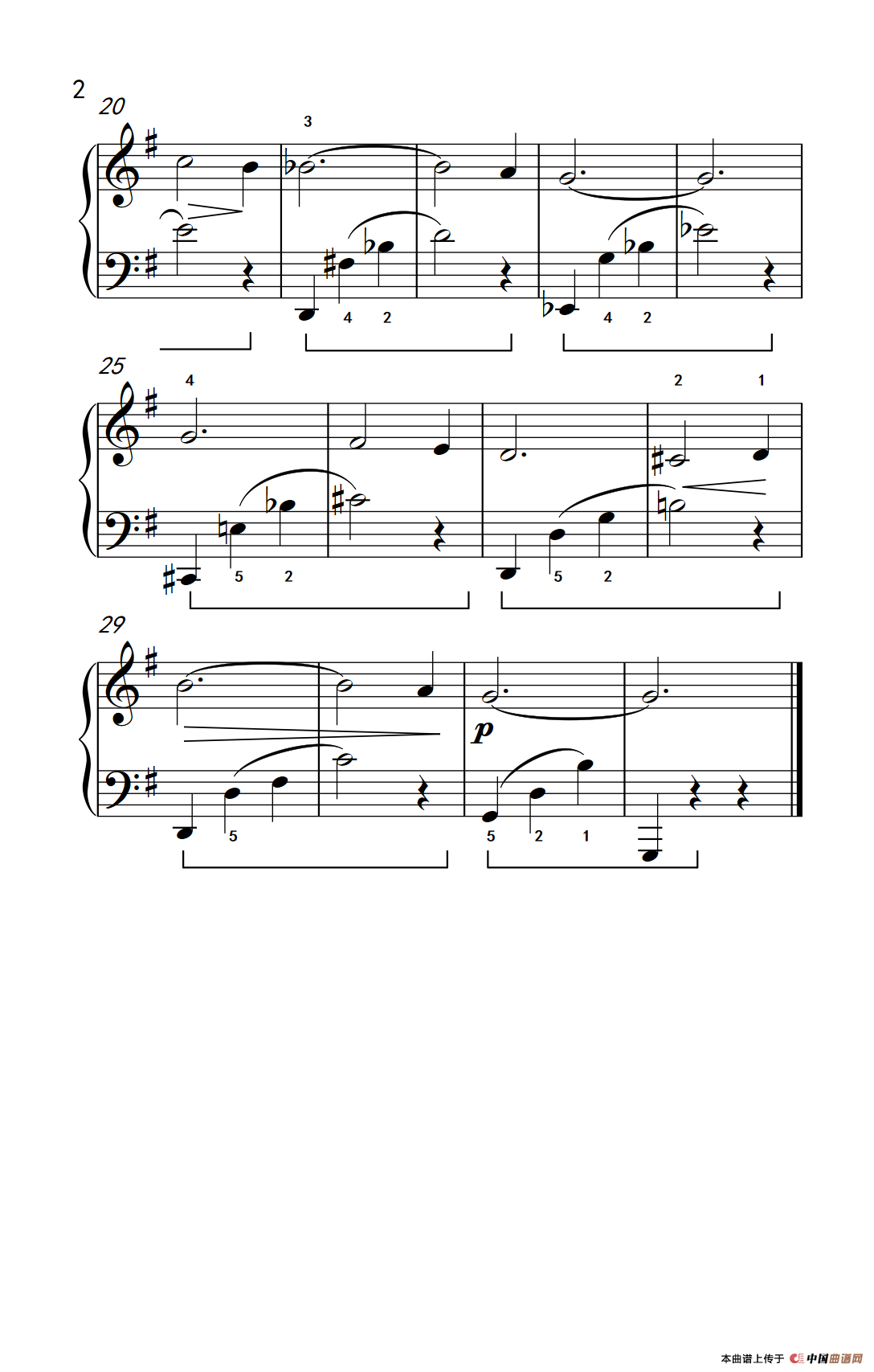 夜晚的繁星（约翰·汤普森 成人钢琴教程 第二册）