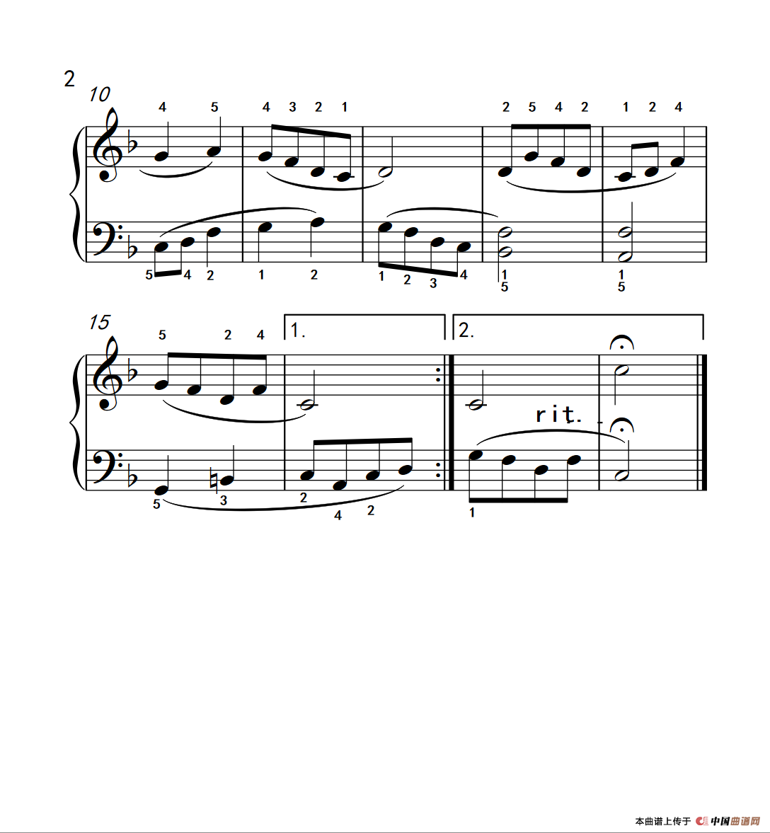 孟姜女（约翰·汤普森 成人钢琴教程 第二册）