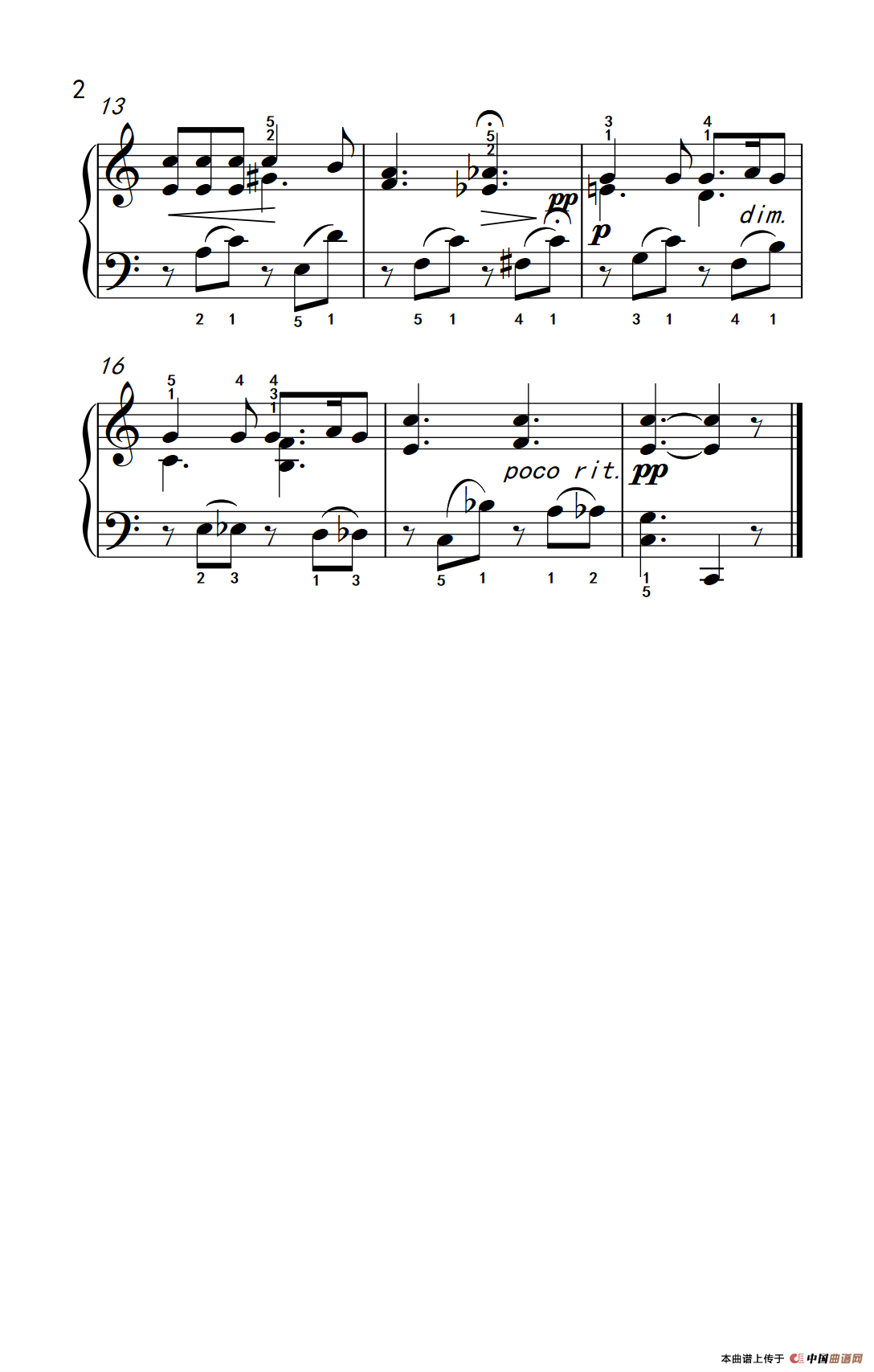 甜蜜而伤感的（约翰·汤普森 成人钢琴教程 第一册）