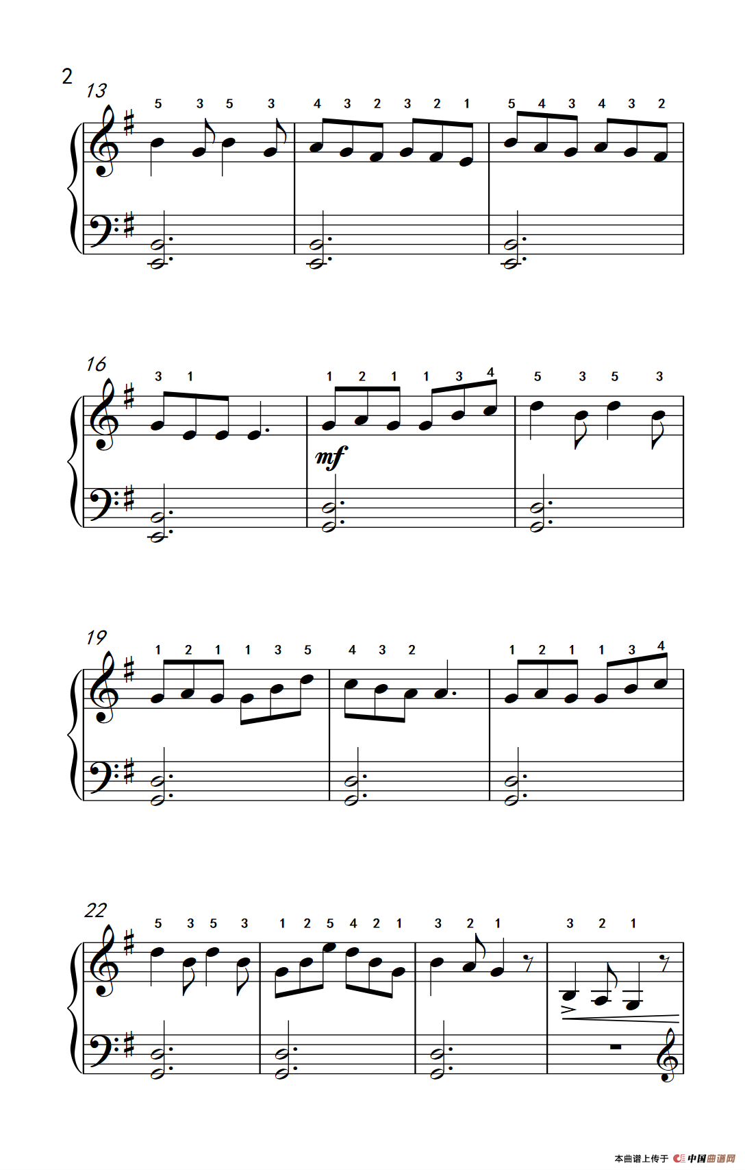 都柏林城（约翰·汤普森 成人钢琴教程 第一册）