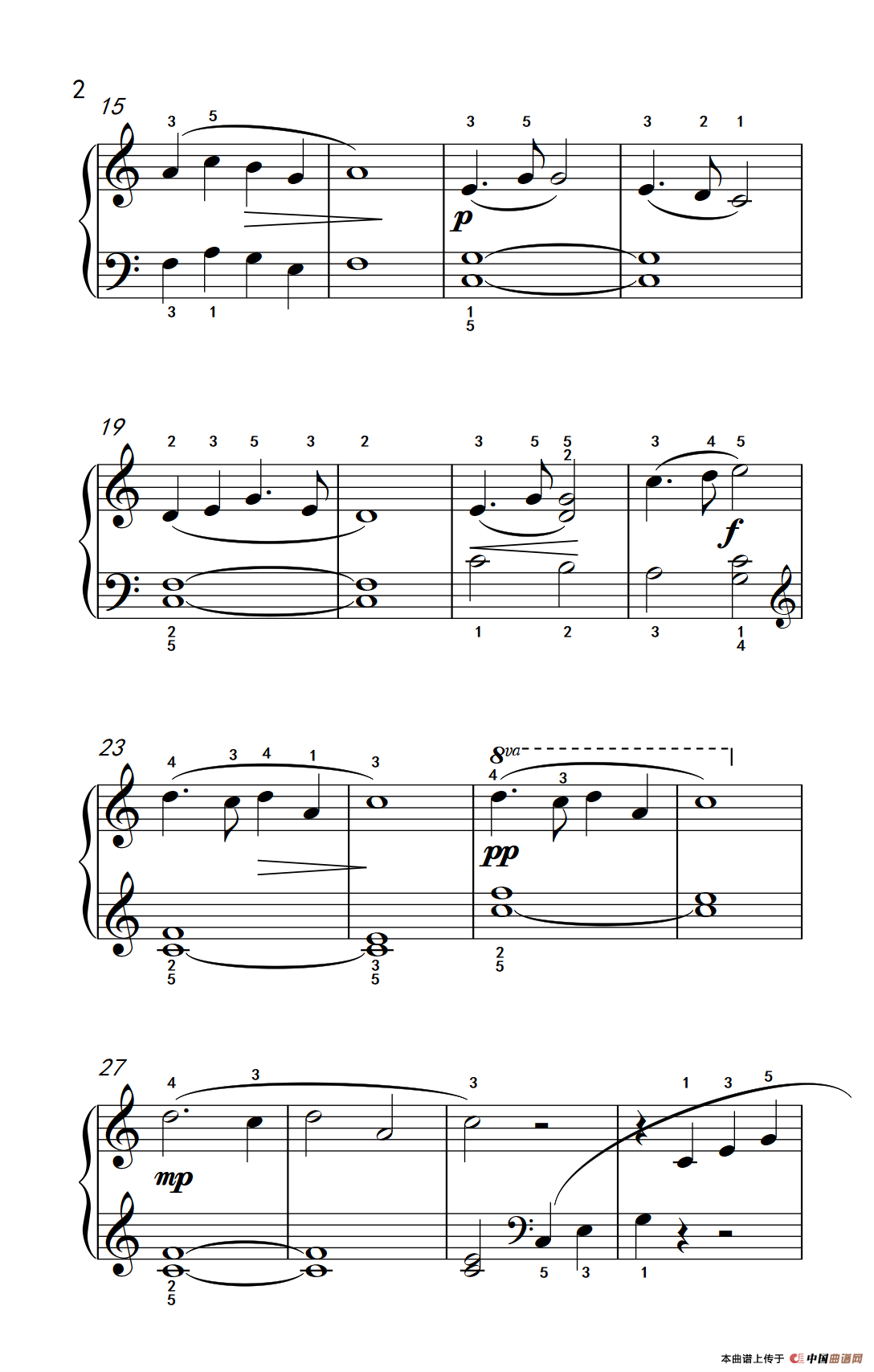 旋律（约翰·汤普森 成人钢琴教程 第一册）