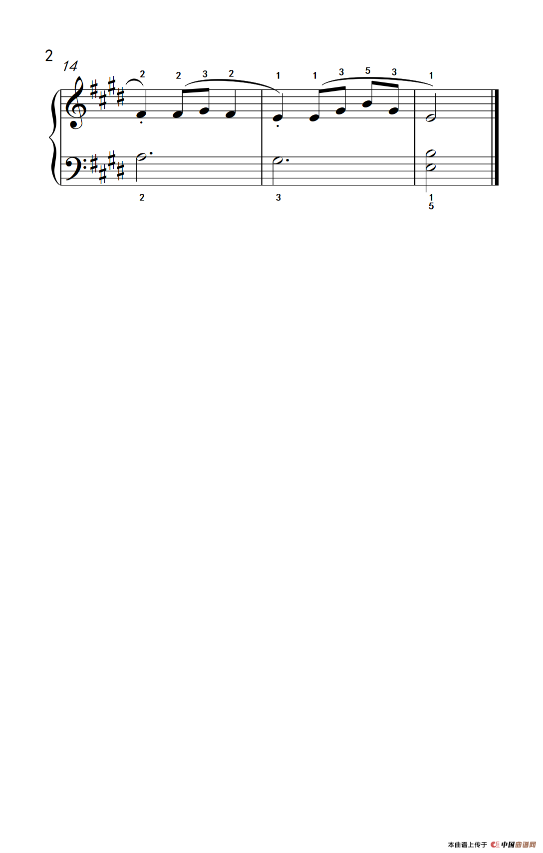 农民舞曲（约翰·汤普森 成人钢琴教程 第一册）