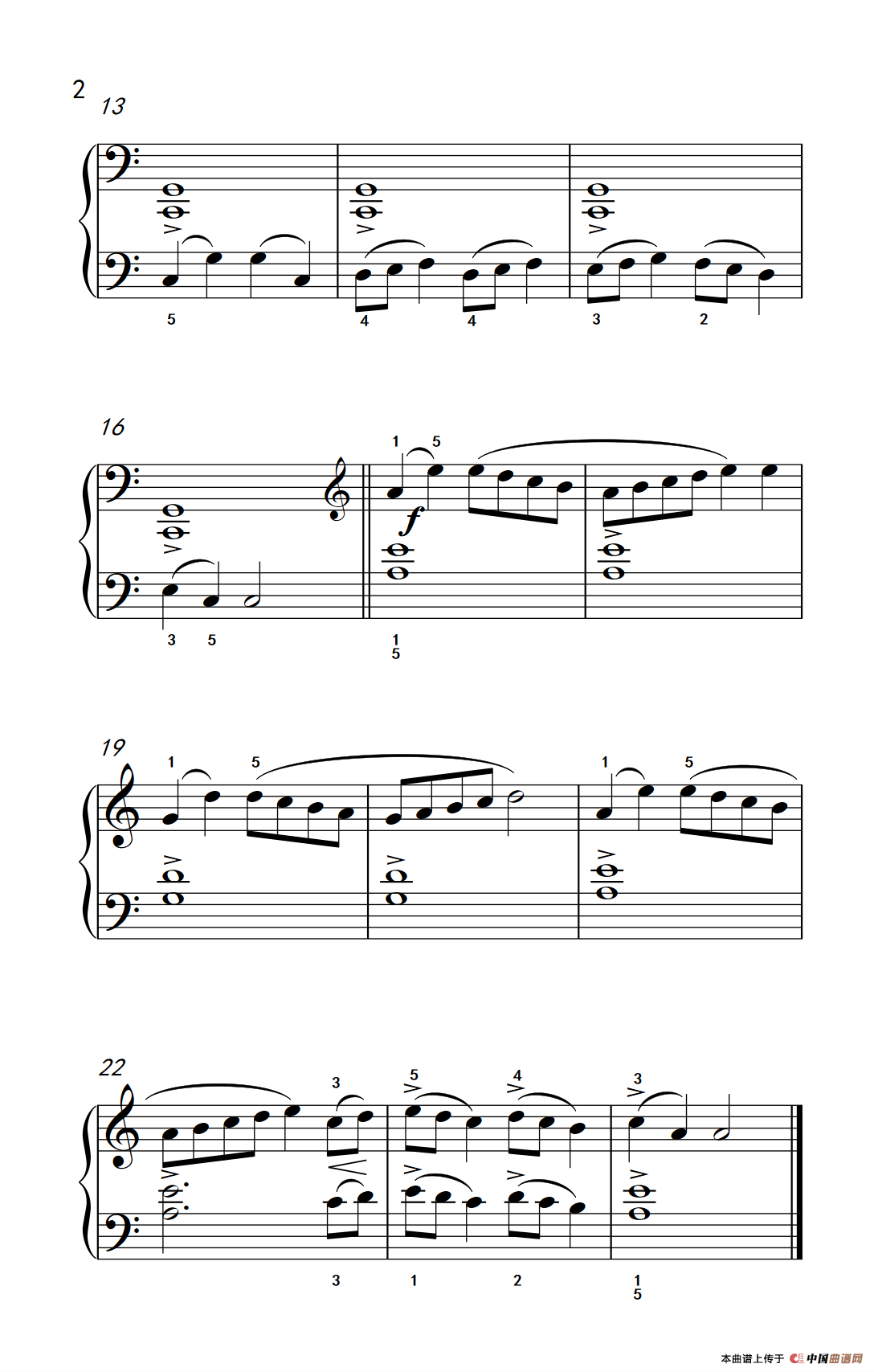 在爱尔兰草原上（约翰·汤普森 成人钢琴教程 第一册）