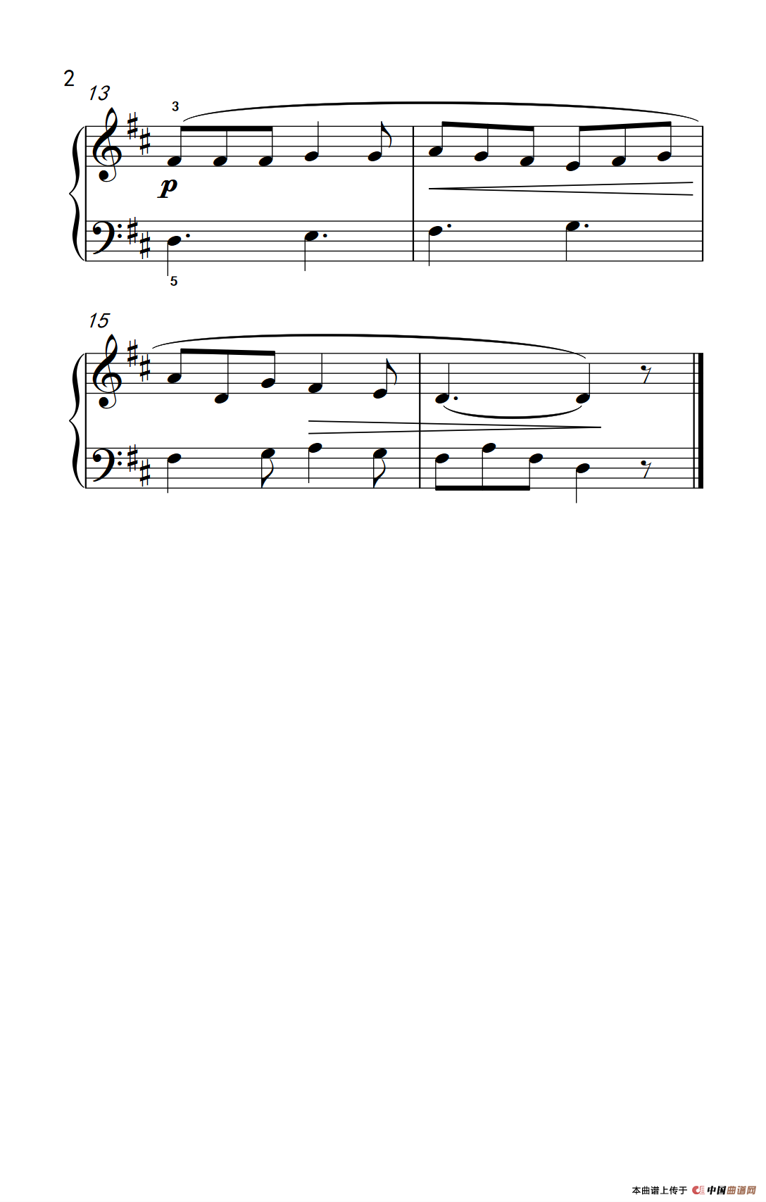 让你的眼睛与我深情对望（约翰·汤普森 成人钢琴教程 第一册）