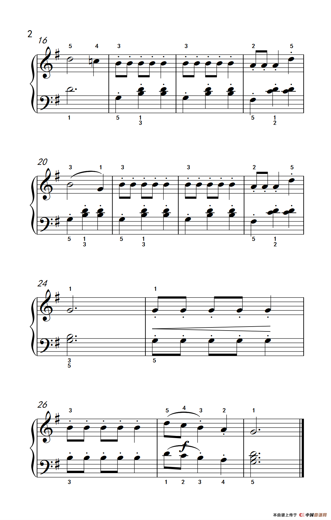 啄木鸟（约翰·汤普森 成人钢琴教程 第一册）