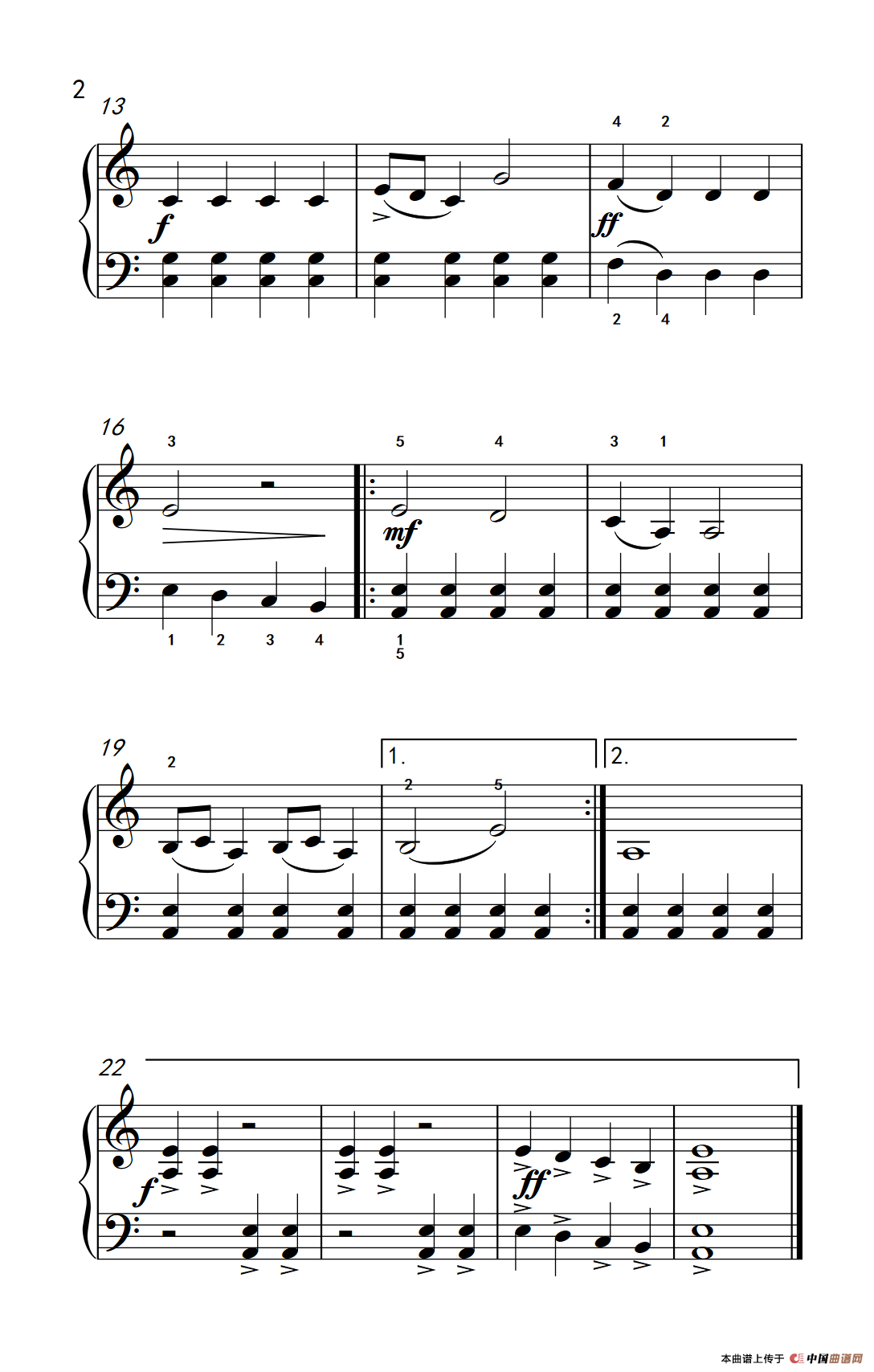 软靴舞曲（约翰·汤普森 成人钢琴教程 第一册）