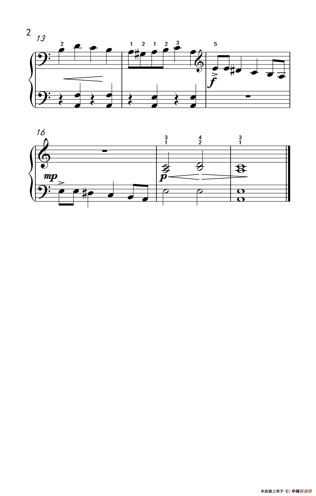 斯拉夫进行曲（约翰·汤普森 成人钢琴教程 第一册）