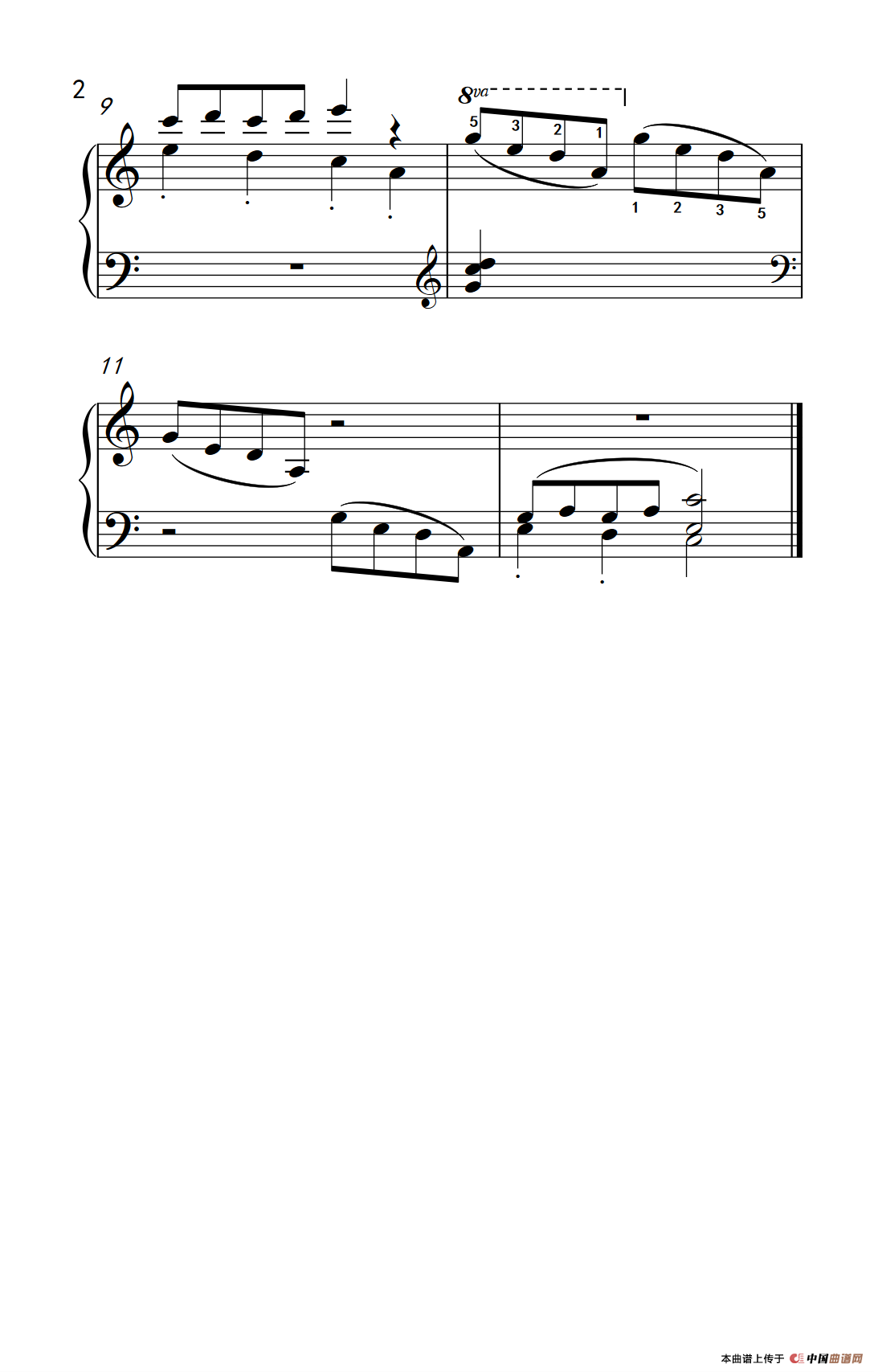 爬山坡（约翰·汤普森 成人钢琴教程 第一册）