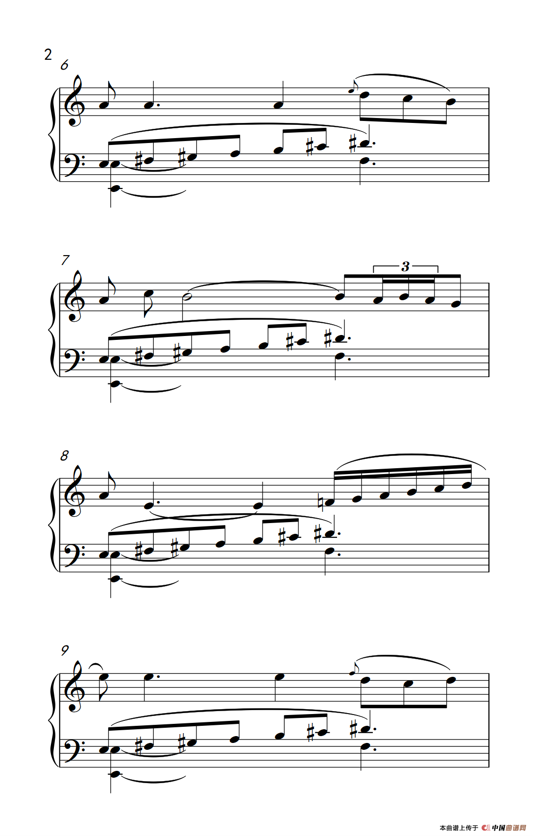 六首保加利亚节奏舞曲 第一首（巴托克 小宇宙 钢琴教程 6）