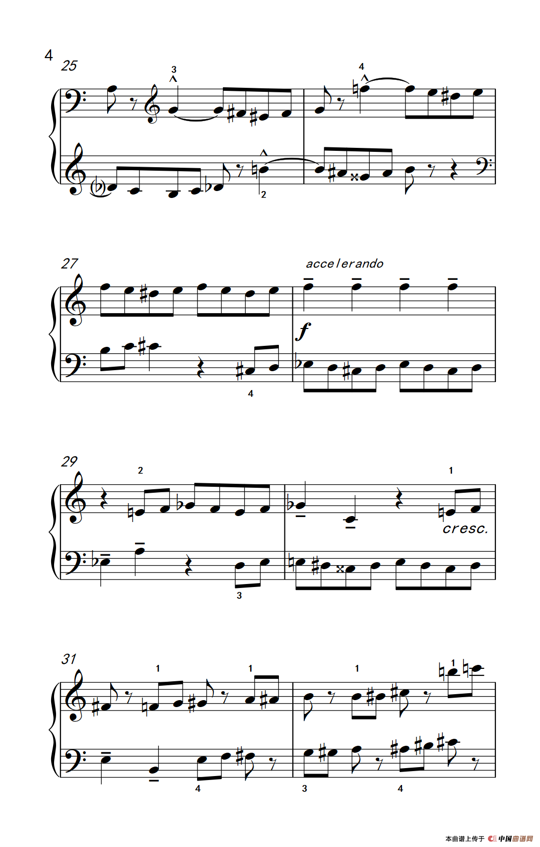 半音创意曲（三） A（巴托克 小宇宙 钢琴教程 6）