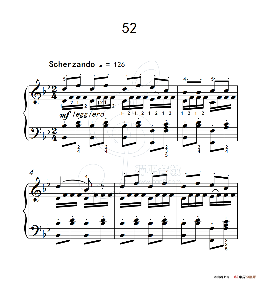 练习曲 52（克拉莫钢琴练习曲60首）