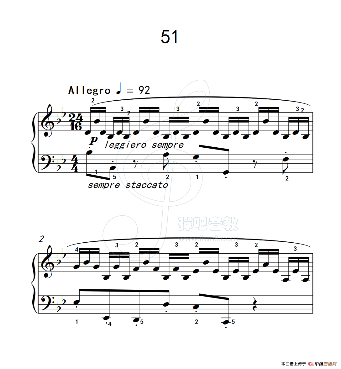 练习曲 51（克拉莫钢琴练习曲60首）