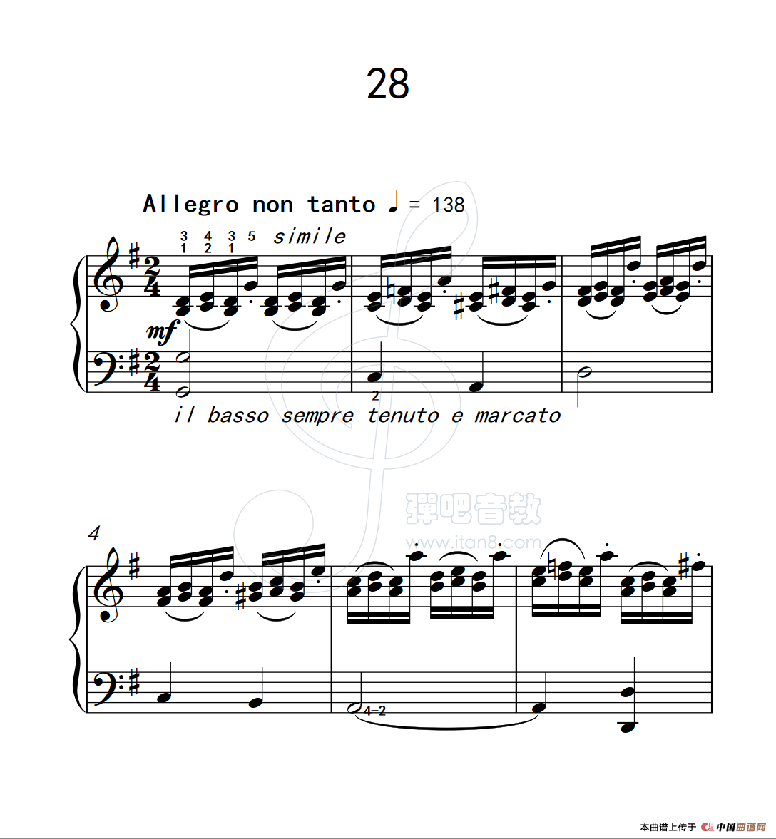 练习曲 28（克拉莫钢琴练习曲60首）